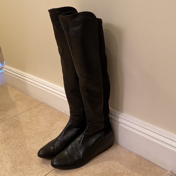 Stuart Weitzman mainline hidden wedge over knee boots - Picture 4 of 15
